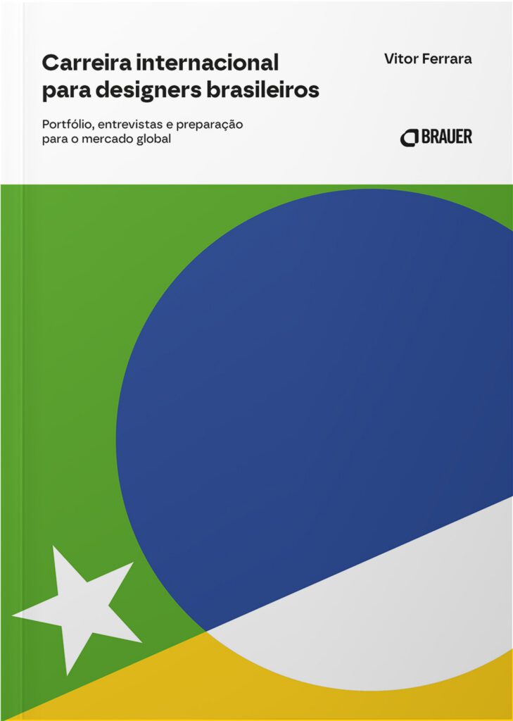 Capa do livro Carreira internacional para designers brasileiros, de Vitor Ferrara